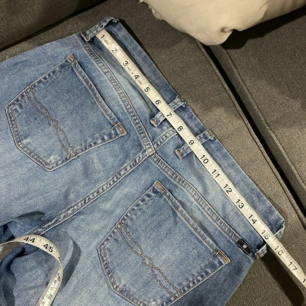 Lucky Brand Light Wash Boardwalk Bermuda Raw Hem Jean Shorts